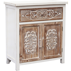 Natural Wood Carved Cabinet Dresser