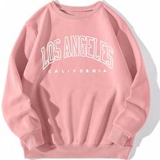 Shein Damen Pullover Shein Women's Letter Printed Crewneck Sweatshirt