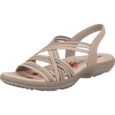 Skechers Beige - Women Sandals Skechers Womens Reggae Slim Simply Stretch Sandals TAUPE