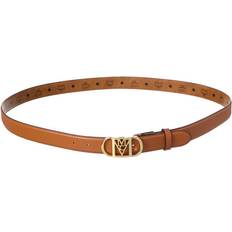 MCM Mode Mena Reversible Leather Belt - Cognac