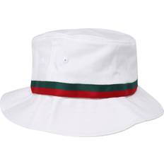 Flexfit Herren Hüte Flexfit cap stripe bucket hat white/firered/green Weiß Einheitsgröße