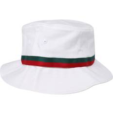 Weiß Hüte Flexfit cap stripe bucket hat white/firered/green Weiß Einheitsgröße