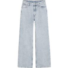 Monki Yoko High Waist Wide Jeans - Light Blue