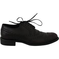 40 ½ Oxford Dolce & Gabbana Black Leather Wingtip Oxford Dress Shoes EU40/US7