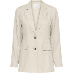 Dressjakker Selected Viva Relaxed Fit Blazer - Sand Shell