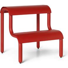 Ferm Living Up Step Poppy Red Seating Stool 14.3"