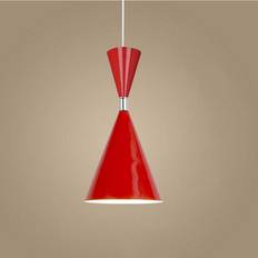 Siet Conical Red Pendant Lamp 6.7"