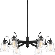 Minka Lavery Beckonridge Coal With Clear Pendant Lamp 32"