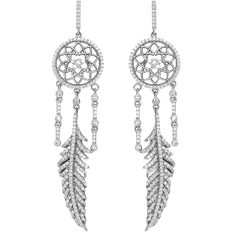 Kelly Herd Dream Catcher Dangle Earrings - Silver/Transparent