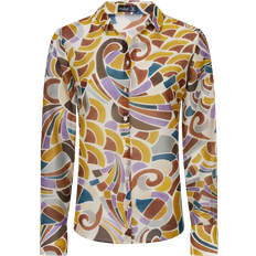 van Laack Fitted Shirt Blouse - Beige/Brown