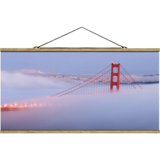 Klebefieber San Francisco's Golden Gate Bridge Oak Poster 50x25cm
