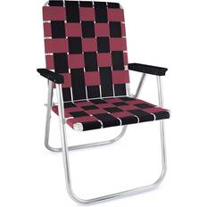 Lawn Chair USA Black & Burgundy Classic