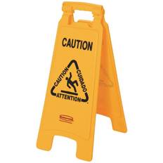 Rubbermaid Collapsible Multilingual Caution Industrial Sign 26in