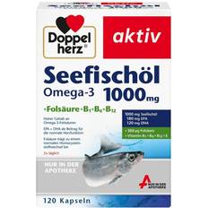 Doppelherz Sea Fish Oil Omega-3 1,000 mg + Fols. Caps. 120 Stk.