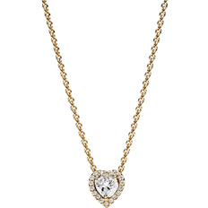 Pandora Women Necklaces Pandora Heart Collier Pendant Necklace - Gold/Transparent