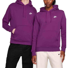 Men - Purple Sweaters Nike Sportswear Club Fleece Pullover Hoodie - Viotech/Viotech/White