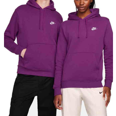 L - Men Sweaters Nike Sportswear Club Fleece Pullover Hoodie - Viotech/Viotech/White