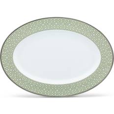 Noritake Infinity Green Platinum Oval Serving Dish