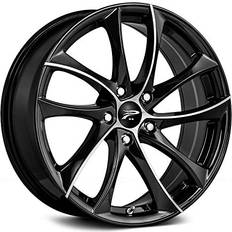 Car Rims Platinum 438U GYRO BLACK Wheel with Gloss Diamond Cut Face and Clear-Coat inches /5 114 Offset