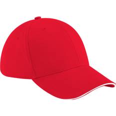 Røde Capser Beechfield Athleisure Cotton Baseball Cap Red One