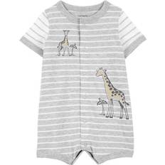 3-6M Jumpsuits Children's Clothing Carter's Baby's Giraffe Snap-Up Romper - Grey