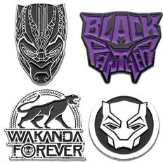 Brooches Marvel Comics Black Panther Wakanda Forever Enamel Pin Set