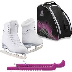 Ice Skating Jackson Ultima Finesse JS181 Figure Ice Skates for Women Bundle with Guardog Skate Guards, Jackson Skate Bag JL350 Skates Color: Fleece/Width: Medium/Size: Youth Kid's