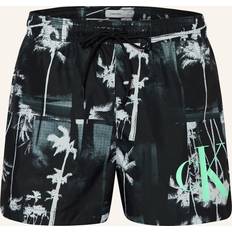 Calvin Klein Women Swimming Trunks Calvin Klein Badeshorts CK MONOGRAM SCHWARZ/ WEISS