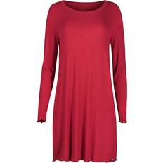 Damen - Rot Nachthemden Skiny Nachthemd langarm Red