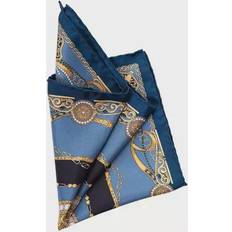 Blue - Men Handkerchiefs Bernini Silk Pocket Square For Men, Brt Blue