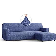 Textiles Sectional Couch Cover L-Shape Blue