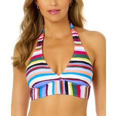 M - Women Bikini Tops Anne Cole Easy Breezy Stripe Halter Bikini Top for Ladies