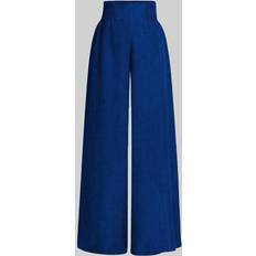 Shein Blue - Women Clothing Shein Women's Solid Color Wide-Leg Casual Pants