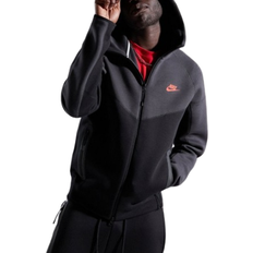 M Tops Nike Tech Fleece Hoodie - Black/Dark Grey