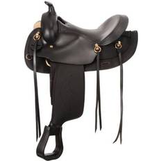 Horse Saddles Tough-1 15" Synthetic Gaited Horse Round Skirt Trail Saddle