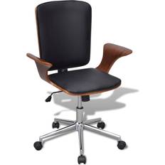vidaXL Bent Black And Brown Office Chair 38.4"