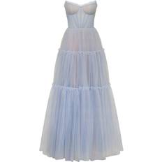 Milla Cloudy blue tulle maxi dress with ruffled skirt, Garden of Eden