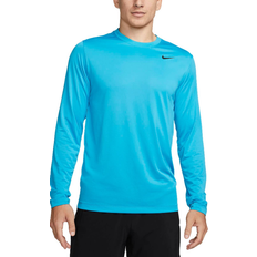 Nike Dri-FIT Legend Men's Long-Sleeve Fitness Top - Laser Blue/Black