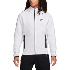 Nike Herren Pullover Nike Sportswear Tech Fleece Windrunner Zip Up Hoodie For Men - Birch Heather/Black