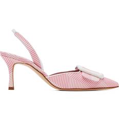 Manolo Blahnik Damen Pumps Manolo Blahnik Pink & White Mayslibi Heels