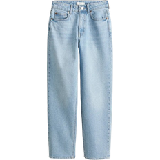Blau - Damen - W44 Jeans H&M Slim Straight High Ankle Jeans - Light Denim Blue