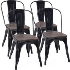 Costway HW56132BK Black Kitchen Chair 33.5" 4