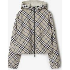 XXXS Jackets Burberry Cropped Reversible Check Jacket