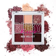 Ruby Kisses Eyeshadow Palette Highly Pigmented Eye Makeup 9 Shades Matte Shimmer Metallic Eyeshadow Palette Red Velvet
