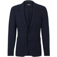 Hugo Boss Leather Jackets - Men Outerwear Hugo Boss Men's Performance-Stretch Slim-Fit Jacket Dark Blue