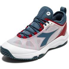 Diadora Men Racket Sport Shoes Diadora Speed Blushield Fly AG Men's Tennis Shoes White/Oceanview/Salsa