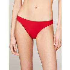 Tommy Hilfiger Red Swimwear Tommy Hilfiger Women's Monotype Logo Brazilian Bikini Bottom Red