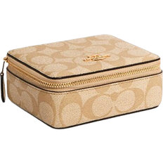 Coach Large Jewelry Box - Gold/Light Khaki Chalk
