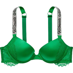 Very Sexy Bombshell Add-2-Cups Lace Shine Strap Push-Up Bra, Green