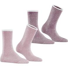Esprit Women's Allover Stripe Socks 2-pack - Multicolour